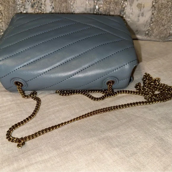 $428 TORY BURCH Rainwater KIRA CHEVRON MINI BAG Crossbody - Picture 5 of 11